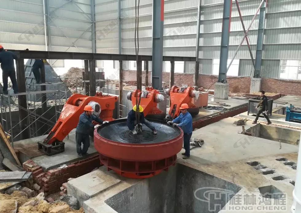 人造石设备超细立磨主机磨盘减速机安装