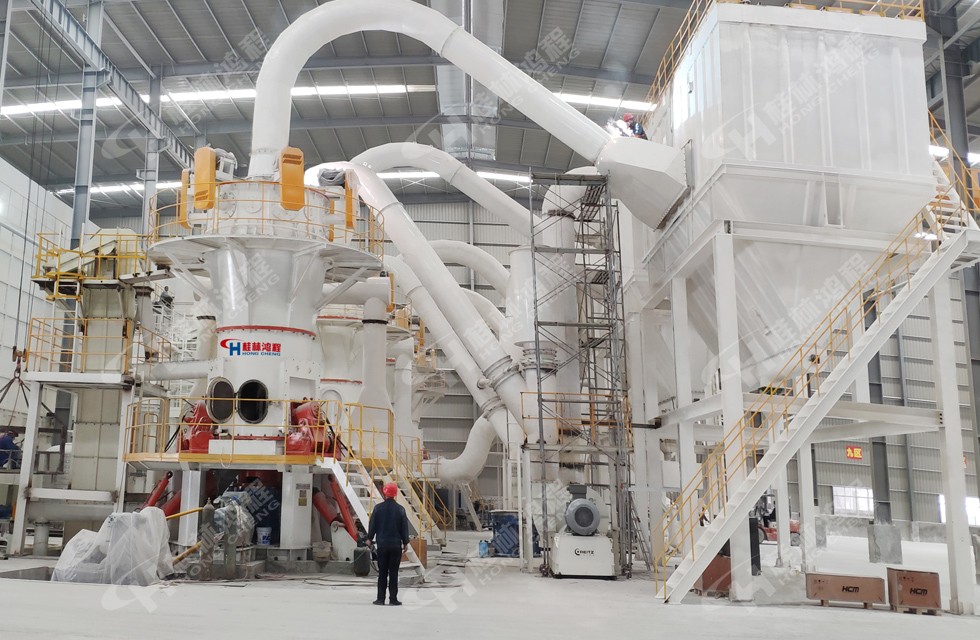 HLMX1300桂林鸿程石灰石粉磨车间工艺设计制粉设备-HLMX立式磨粉机