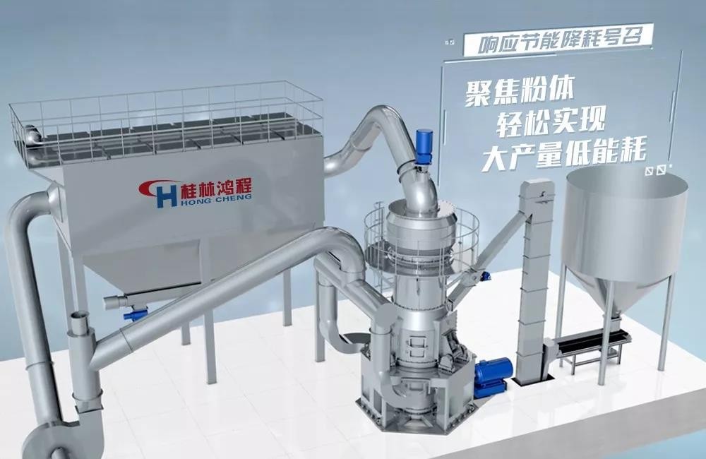 碳酸钙粉体加工生产工艺线流程图（图片版）